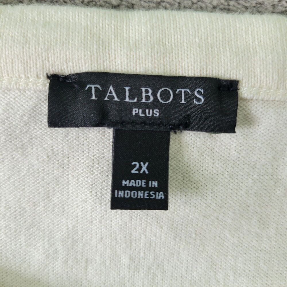 Talbots Shirt L'Amour Womens Red White Striped Size 2XL Long Sleeve Romance - Picture 3 of 7
